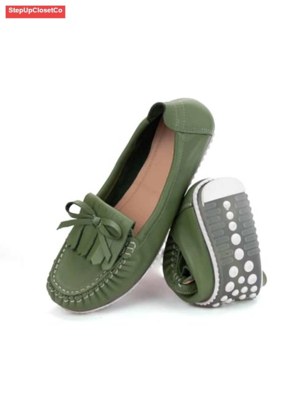 Genuine Leather Penny Loafers Women Slip-Ons Business Casual Dress Shoes